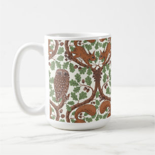 Taza De Café Whispers/Owls y Squirrels en roble/mo