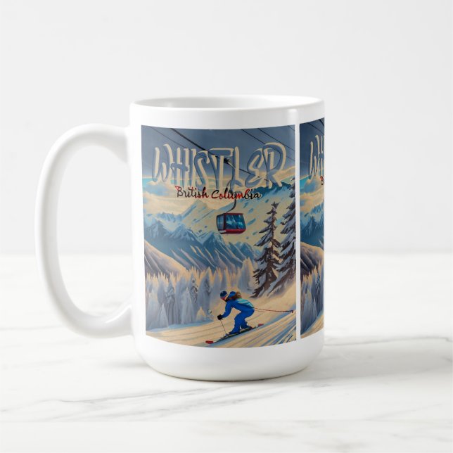 Taza De Café Whistler Vancouver Columbia Británica Canadá 1950 (Izquierda)