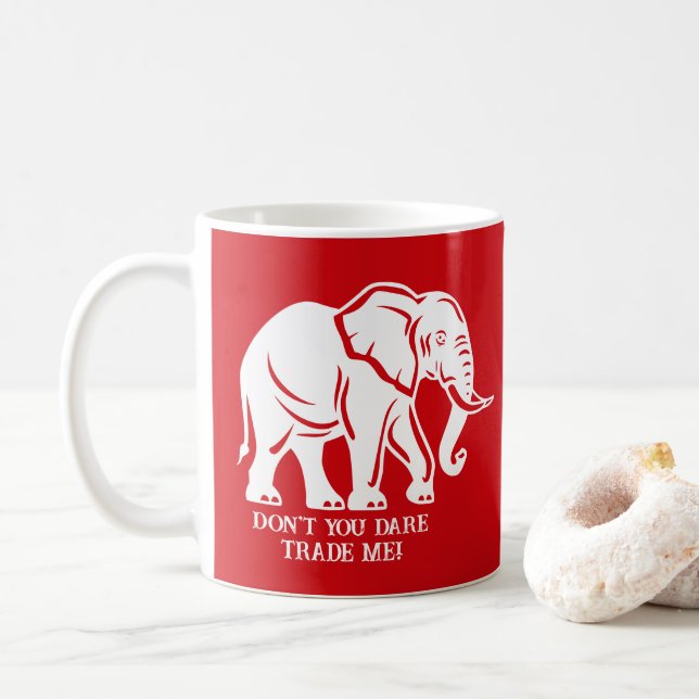 Taza De Café White Elephant Gag Gift (Con donut)