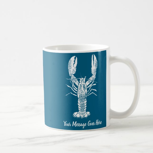 Taza De Café White Lobster Graphic Message _1  (Derecha)
