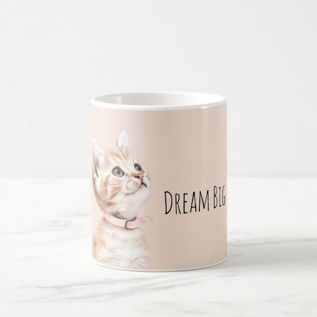 Taza De Café White Peach Cat (Centro)