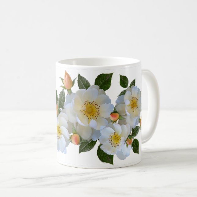 Taza De Café White roses (Anverso derecho)