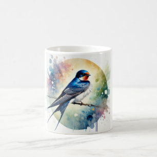Taza De Café White Rumped Swallow 071124AREF119 - Watercolor