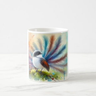 Taza De Café Whitebellied Fantail Bird 241024AREF116 - Watercol