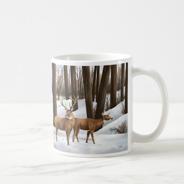 Taza De Café Whitetail Deer (Derecha)