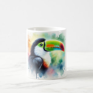 Taza De Café Whitethroated toucan 060824AREF109 - Watercolor