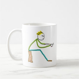 Taza De Café Whittling Stickman