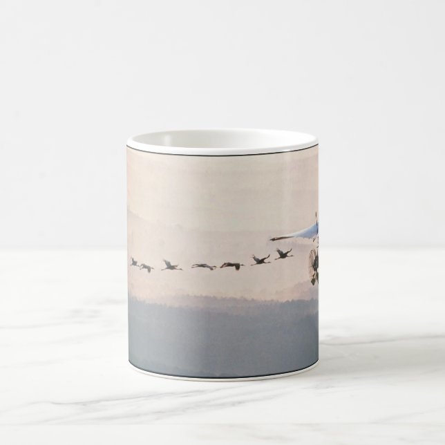 Taza De Café WhoopingCranesFollowUltralite (Centro)