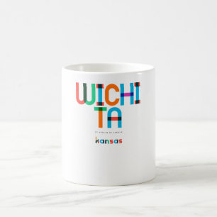 Taza De Café Wichita Kansas Mid Century, Pop Art,