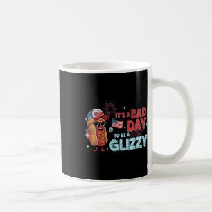 Taza De Café Wiener Glizzy Firework de Hotdog en días malos