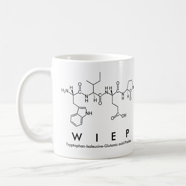 Taza De Café Wiep peptide nombre mug (Izquierda)