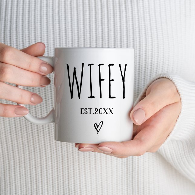 Taza De Café Wifey Est 2024 Invitación Para Ser Boda Recién Cas (Subido por el creador)