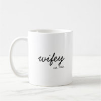 Wifey Moderno Guión Minimalista Brida Personalizad
