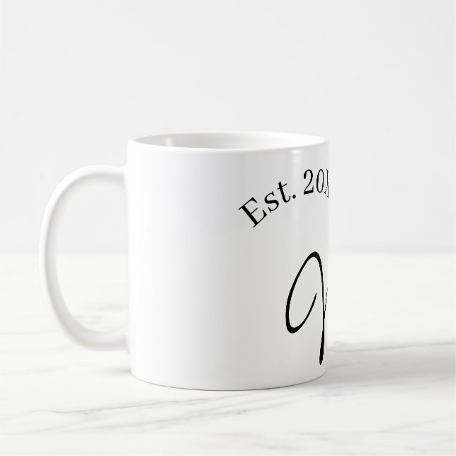 Taza De Café Wifey red heart est. Year future wife valentine's  (Izquierda)