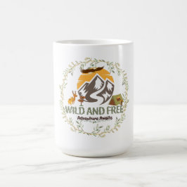 Taza De Café 🌲 Wild and Free Adventure Mug - Comienza tu día