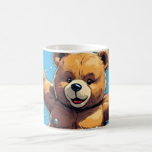 Taza De Café Wild Bear Summer Vintage Pool  (Centro)