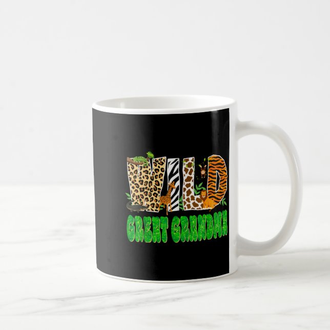 Taza De Café Wild Great Grandma Zoo Safari Animal Birthday Fami (Derecha)