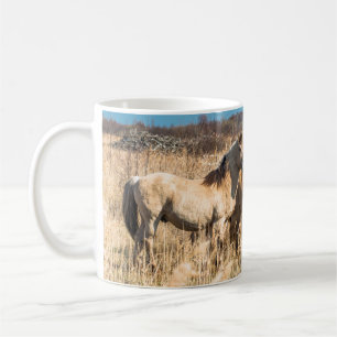 Taza De Café Wild Konik ponies Wicken Fen Cambridgeshire UK