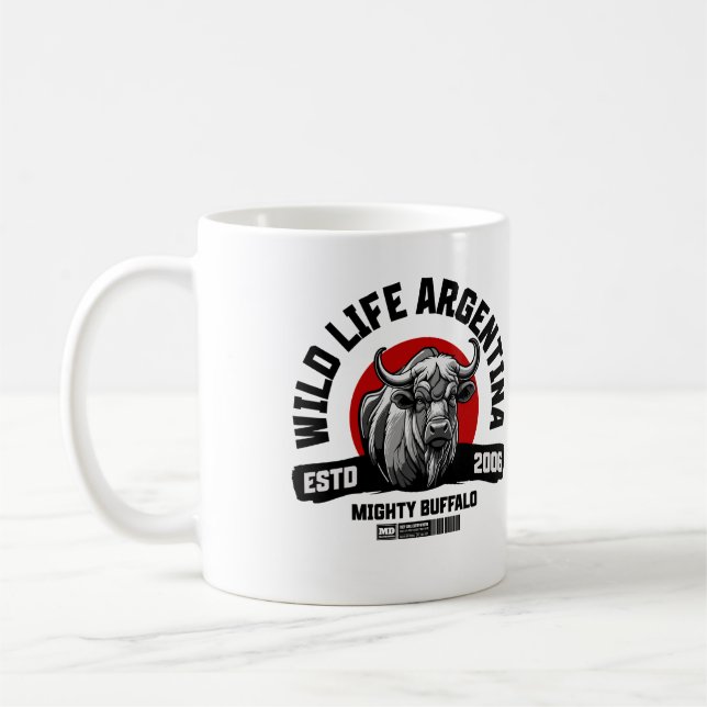 Taza De Café Wild Life Argentina – Mighty Buffalo Urban Power (Izquierda)