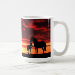 Taza De Café Wild Mustang Mare y Foal Coffee Mug