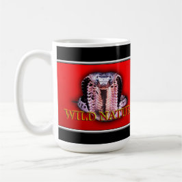 Taza De Café WILD NATURE - colección de diseño de SNAKE negro