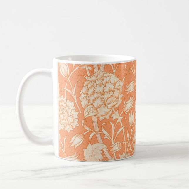 Taza De Café Wild Tulip William Morris Tangerine Floral (Izquierda)