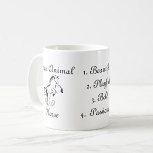 Taza De Café Wild West Mare Pony Line Art Spirit Animal