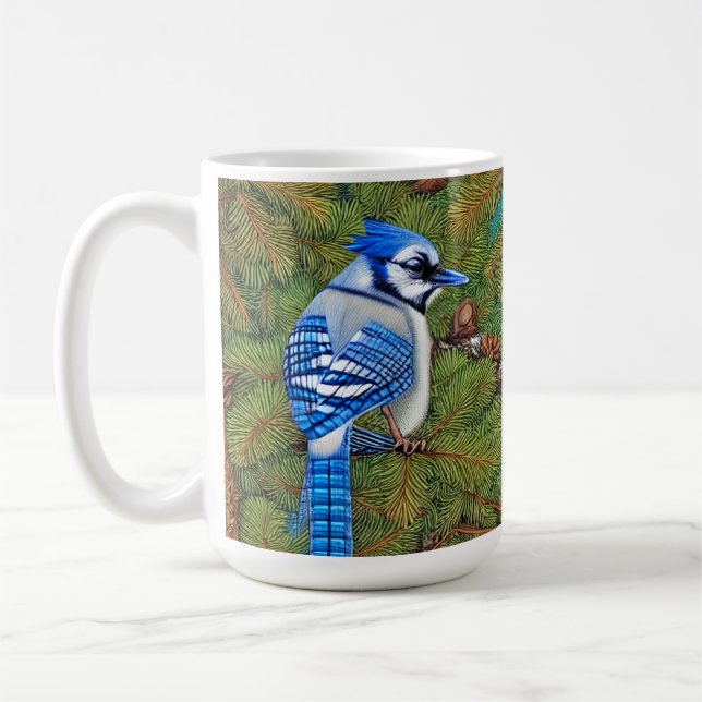 Taza De Café Wilderness Evergreen Blue Jay (Izquierda)