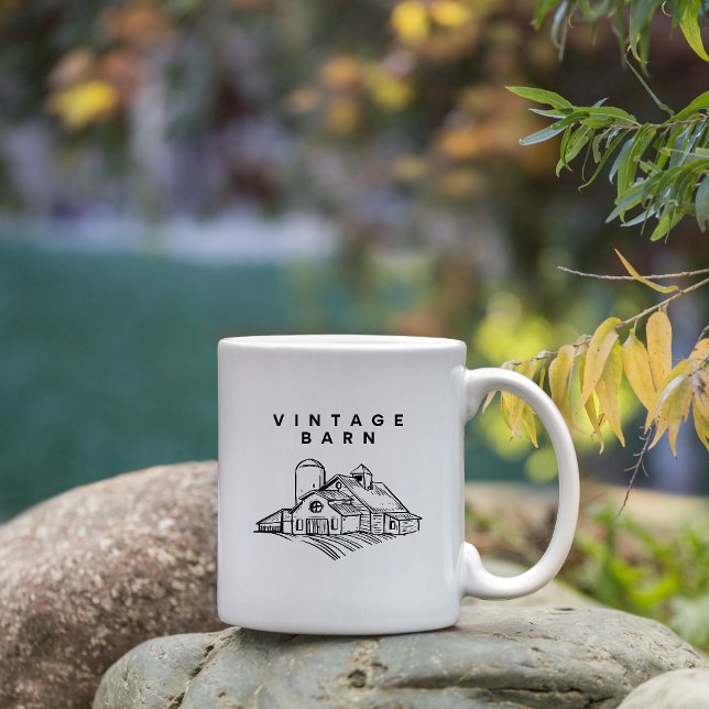 Taza De Café Wilderness Line Art  Minimal Mountain Mug (Subido por el creador)