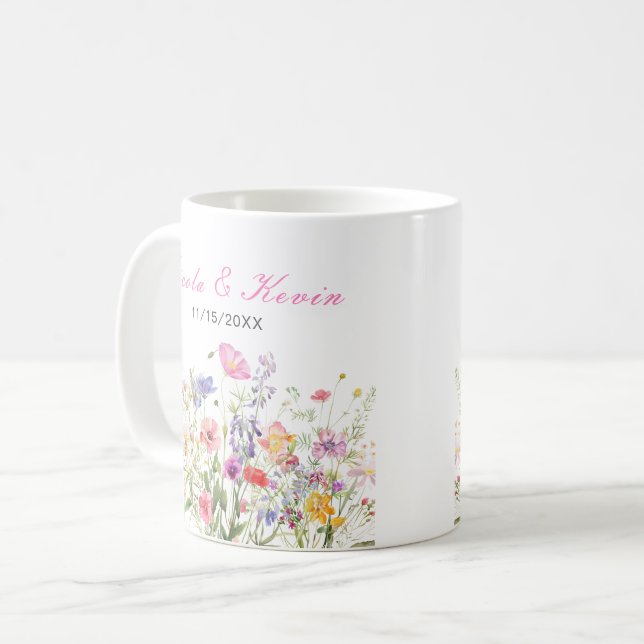 Taza De Café Wildflower Spring Floral (Anverso izquierdo)
