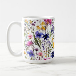 Taza De Café Wildflowers Floral Mug