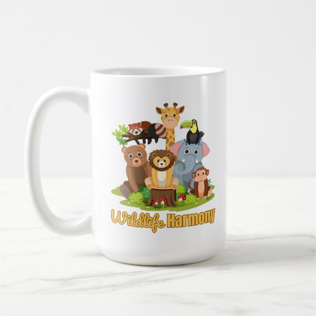 Taza De Café Wildlife Harmony for animal lover (Izquierda)