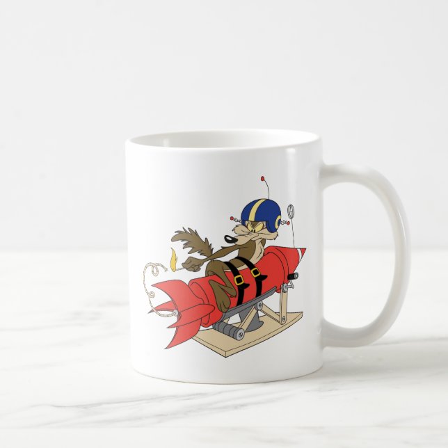 Taza De Café WILE E. COYOTE™ Lanzando cohete rojo (Derecha)