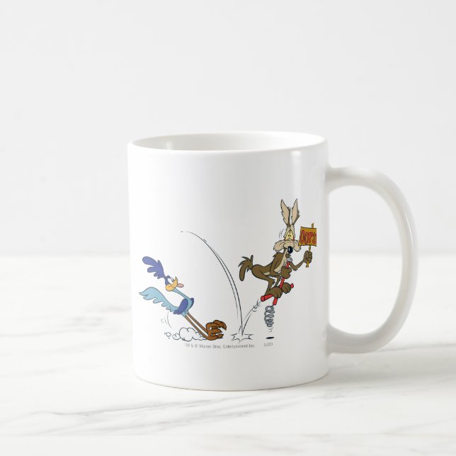 Taza De Café WILE E. COYOTE™ y ROAD RUNNER™ Pogo Stick (Derecha)