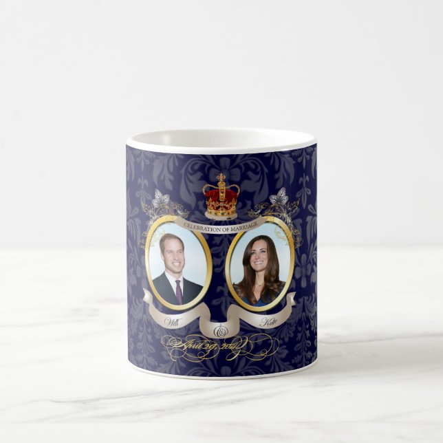 Taza De Café Will+Kate boda, ¡¡DIY color!! (Centro)