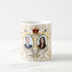 Taza De Café Will+Kate boda, ¡¡diy color de fondo!!