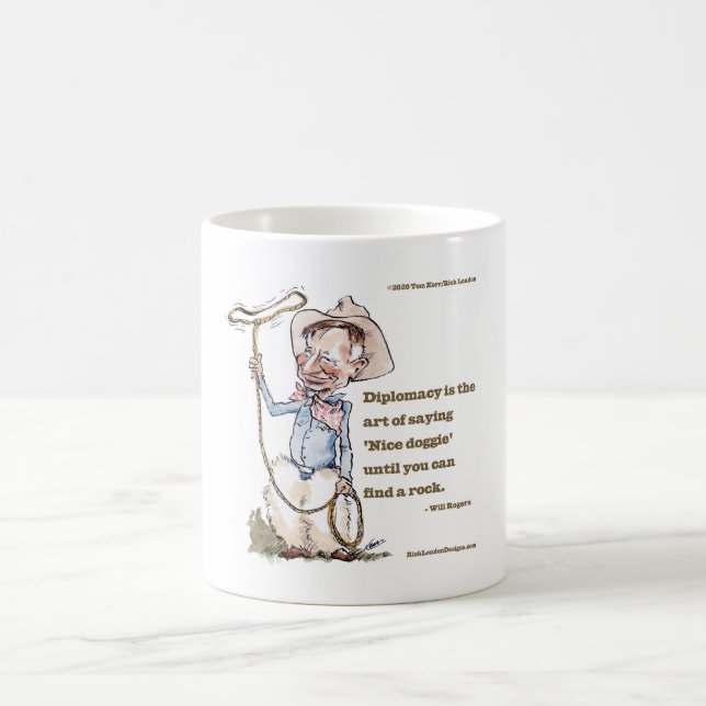 Taza De Café Will Rogers y cita (Centro)