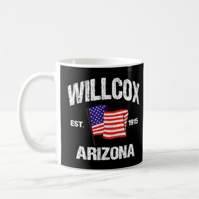 Taza De Café Willcox Arizona Az Usa Estrellas Estrellas Estilo  (Izquierda)