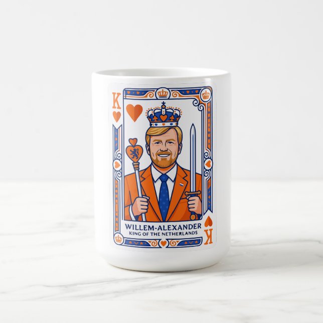 Taza De Café Willem-Alexander Speelkaart - Hartenkoning Konings (Centro)