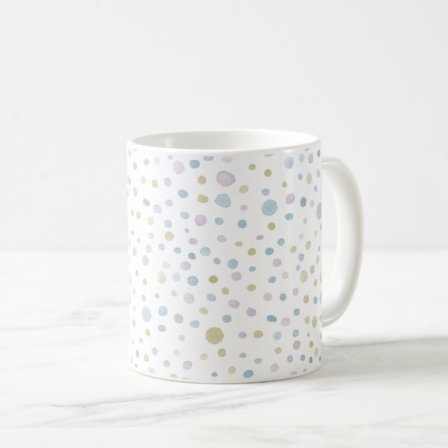 Taza De Café William Confetti Watercolor Dots Classic Mug (Anverso derecho)