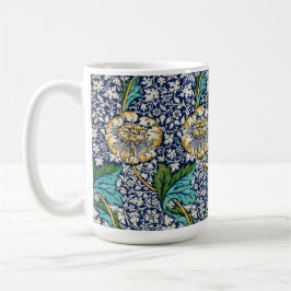 Taza De Café William Morris Art Blue Mug