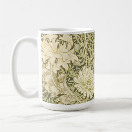 Taza De Café William Morris Art Chrysanthemum Olive Green Mug