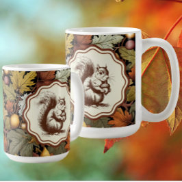 Taza De Café William Morris Autumn deja la ardilla