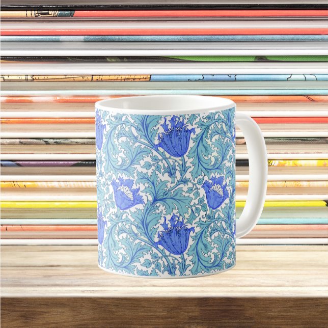 Taza De Café William Morris Blue Anemones (Subido por el creador)