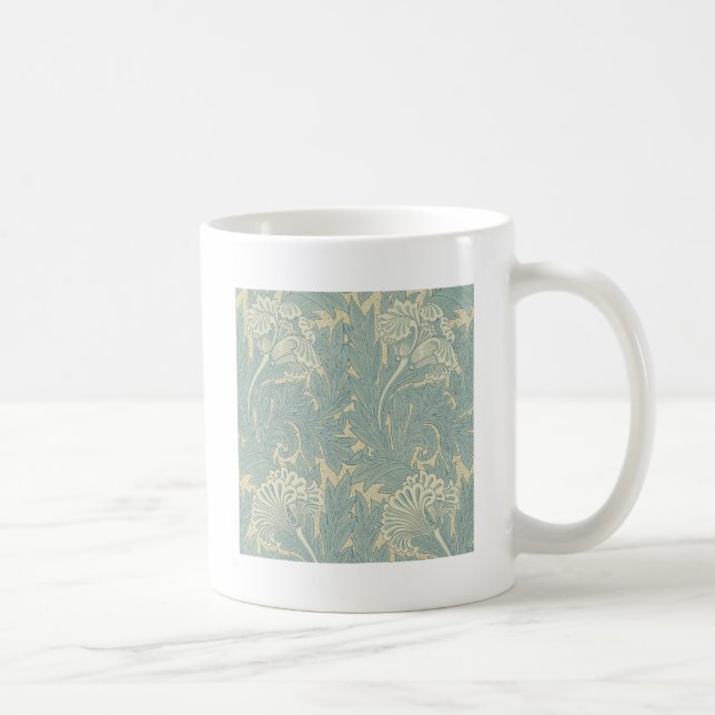 Taza De Café William Morris Classic Tulip Blue Floral (Derecha)