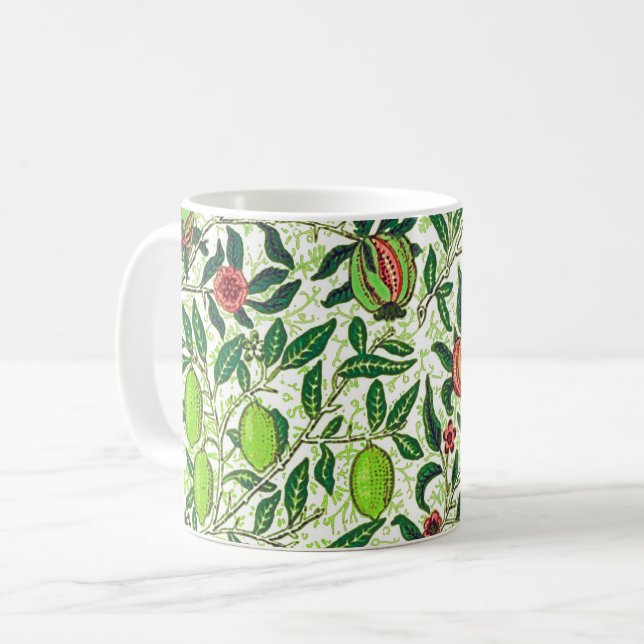 Taza De Café William Morris Fruta Exótica, Lime Green (Anverso izquierdo)