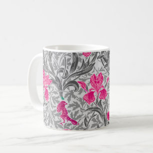 Taza De Café William Morris Irises, gris rosado y plateado / gr