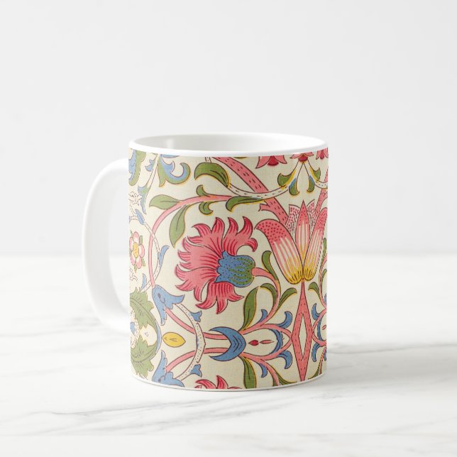 Taza De Café William Morris Lodden Spring Wallpaper Art (Anverso izquierdo)