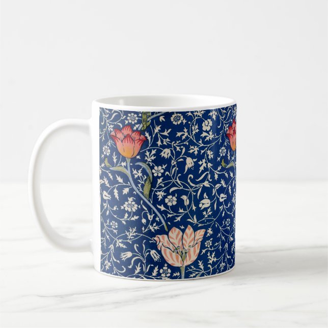 Taza De Café William Morris Medway Blue Floral (Izquierda)