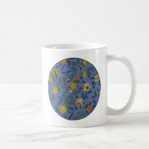 Taza De Café William Morris Papel de fondo azul granate